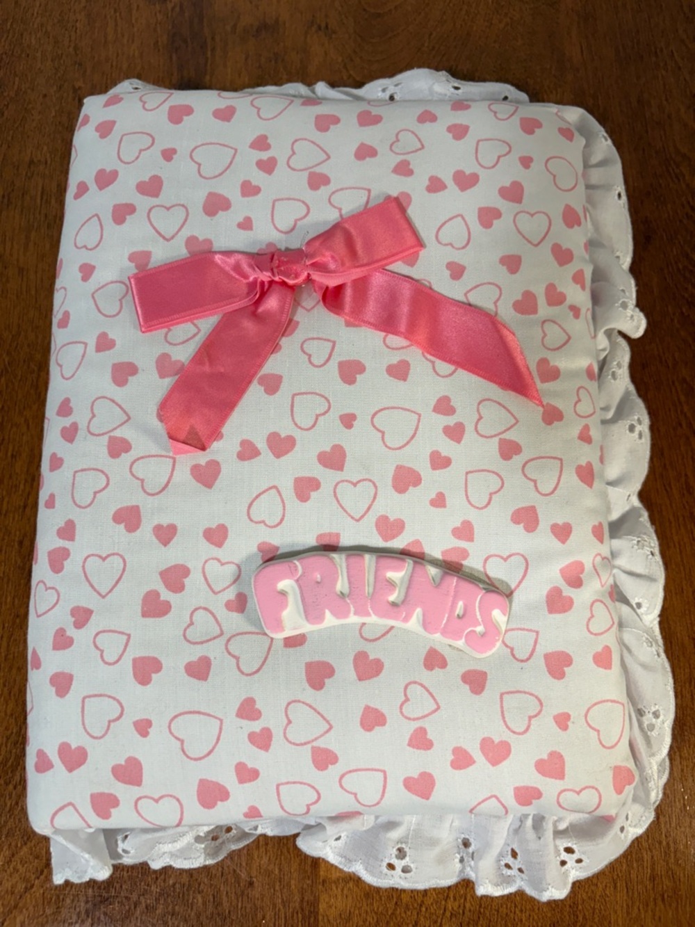 Vintage Pink Heart Scrapbook Photo Album Friends Cottagecore